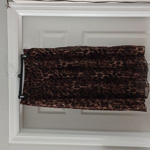 Sheer animal print skirt
